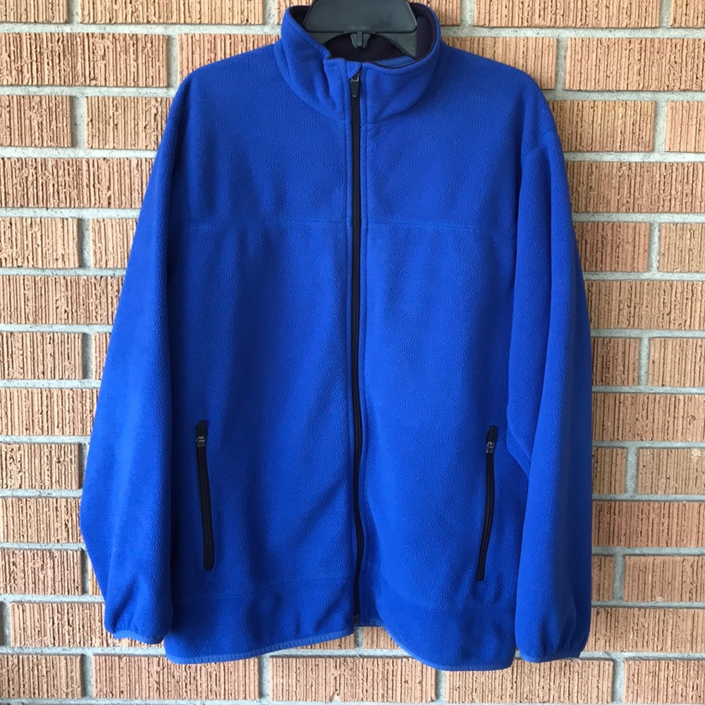 Lands’ End Blue fleece jacket Women’s 14-16
